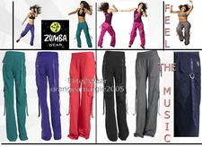 ZUMBA CARGO PANTS Converts to Capri RARE Harrods U.K. FEEL THE MUSIC - S M L XL