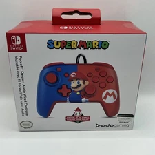 Pdp Faceoff Deluxe+ Audio Wired Controller: Power Pose Mario - Nintendo Switch, 