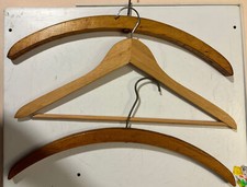  3 vintage Wooden Wood Coat Hangers