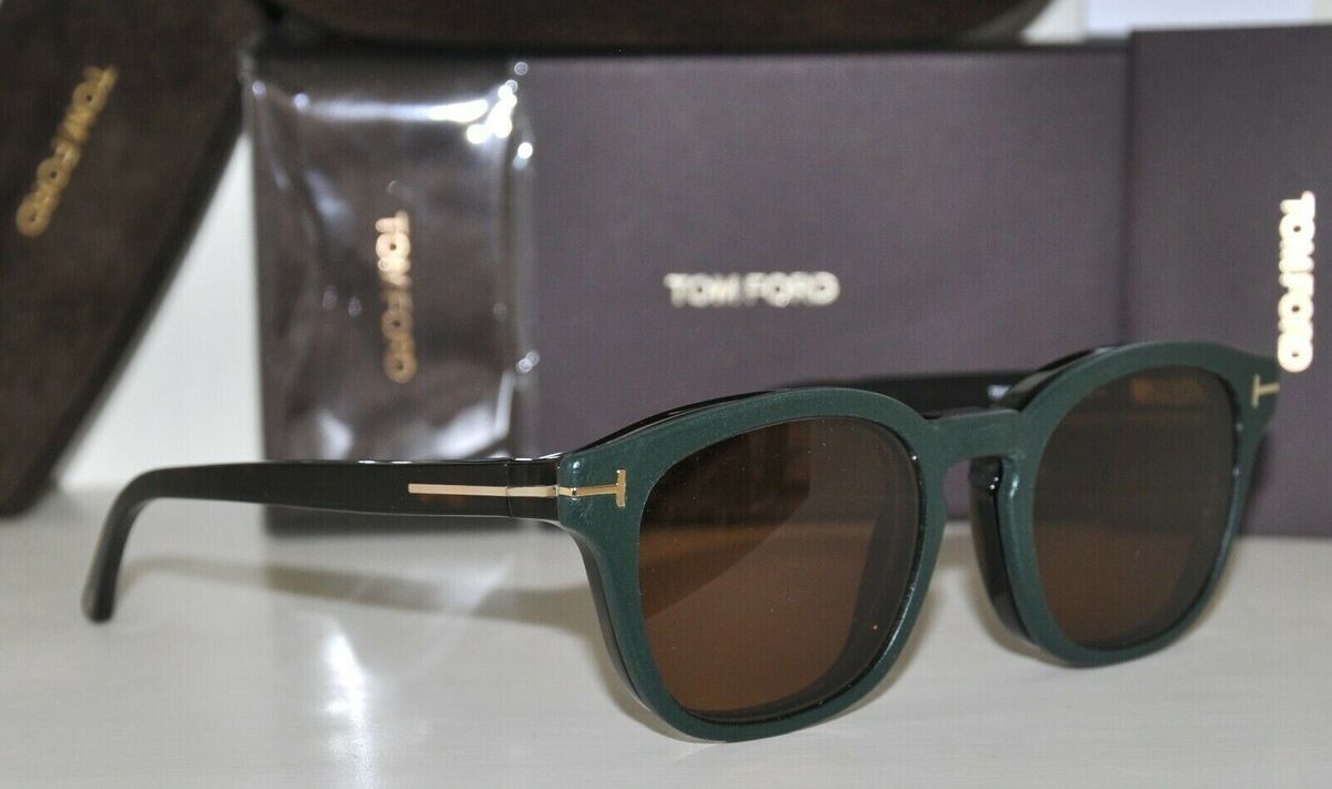 New Tom Ford TF5532 01V Black Optical Frame Clip Eyeglasses New Tom Ford TF5532 01V Black Optical Frame Clip Eyeglasses