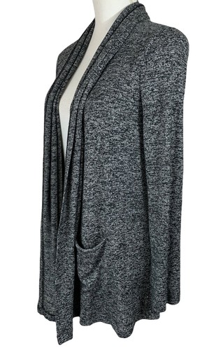 Women’s Athleta Open Dark Heather Gray Cardigan Sweater XS Lightweight Pockets - Picture 2 of 7