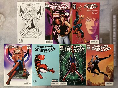 AMAZING SPIDER-MAN #25 SET OF 7 1:50,25 LAND MCGUINNESS VARIANT MARVEL COMIC BA