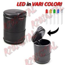 POSACENERE AUTO CON LED ROSSO UNIVERSALE KIT FUMATORI PORTACENERE BATTERIA