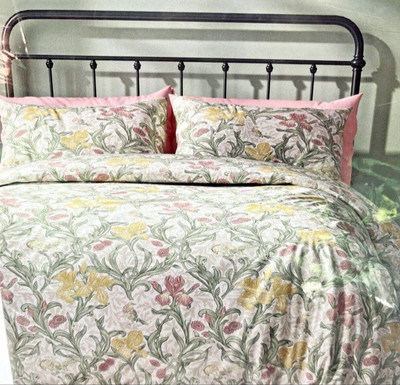  William Morris Iris Summer Floral Bird Queen Comforter 