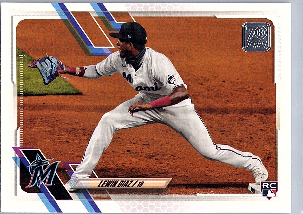 2021 Topps - Lewin Diaz #417 Vertical Image Variation SP (RC)
