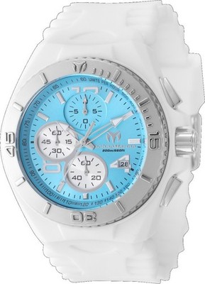 TechnoMarine Cruise JellyFish Men's 46mm White Blue Dial Chrono Watch TM-125043