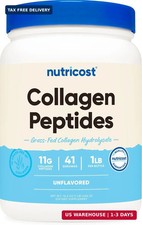 Nutricost Collagen Peptides Powder 1LB (454 G), Grass Fed Bovine | Collagen Hydr
