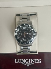 Longines HydroConquest Black Unisex Adult Watch L3.740.4.56.6 Original Box+ Link