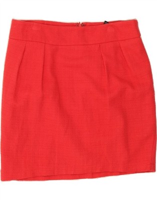 Mossimo Damen Bleistiftrock US 6 Medium W30 rot Baumwolle BR11