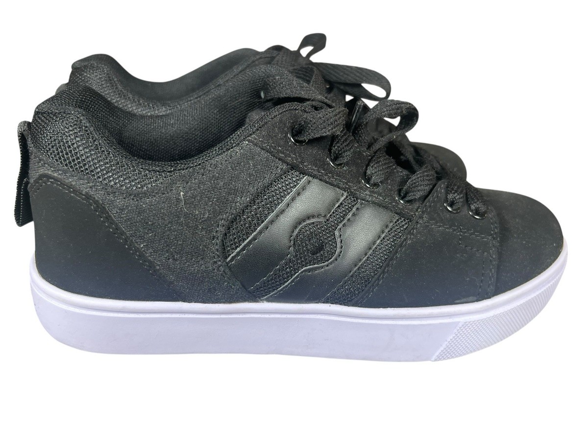 Heelys Racer 20 Skate Shoes Youth Black Roller Sneakers w