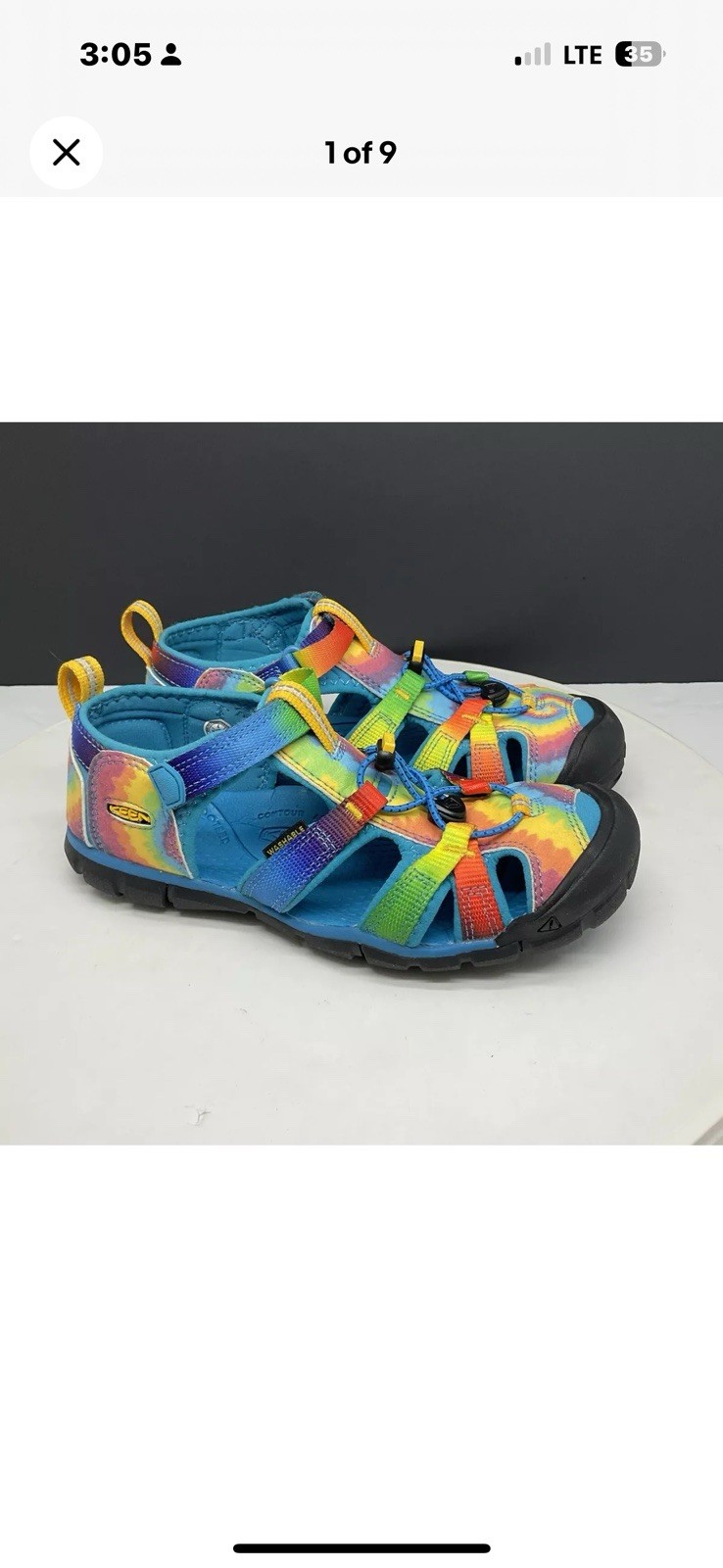 Scarpe da acqua Keen Newport H2 slip on outdoor sandali arcobaleno bambini unisex taglia 4