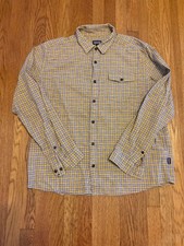 VintagePatagonia Organic Cotton Yellow Long Sleeve Button Up Shirt Men's XL 