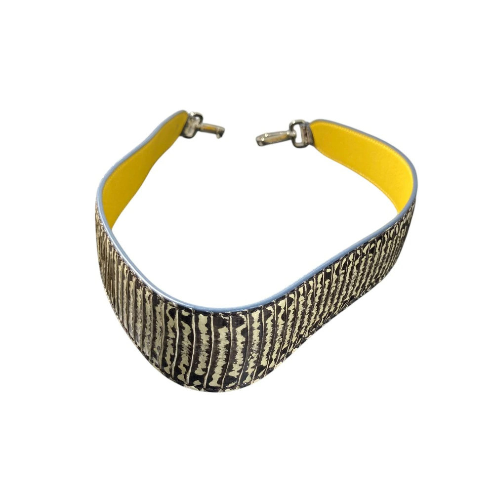 FENDI Strap You Python Embossed Leather Shoulder … - image 2