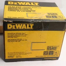(2000-Pk) DeWalt Medium Crown Straight Angle Staple Steel 1" Leg