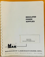Harrison Labs HP Model 896A Regulated Power Supplies Instr & Operating Manual.