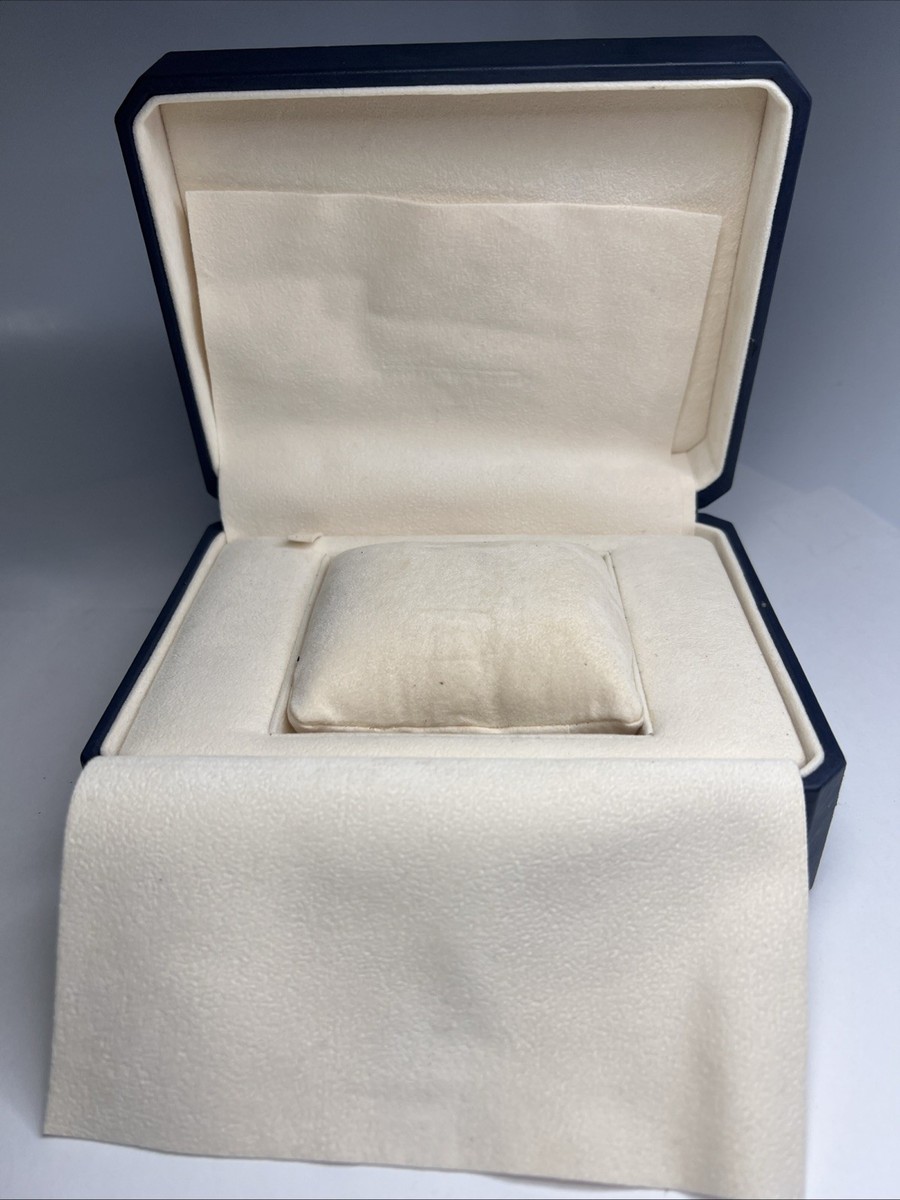 JLC Jaeger LeCoultre Blue Faux Leather Vintage Watch Box Jaeger
