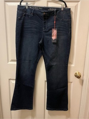 NWT Laurie Felt Silky Baby Bell Dark Wash Pull On Jean w/Vital Stretch Size XL