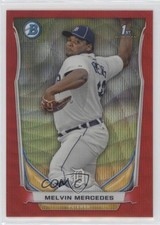2014 Bowman Prospects Chrome Red Wave Refractor 23/25 Melvin Mercedes #BCP68 a2f