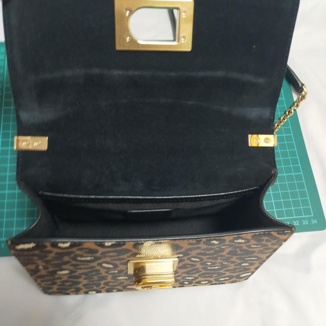 Leopard pattern FURLA crossbody chain shoulder bag - image 3
