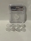 Lot Of 9 1/10 Oz .999 Silver Rounds (8 Buffalo Rounds, 1 Graded Train Round)