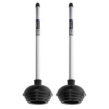 NEIKO 60170A Toilet Plungers | Dual Pack | Patented All-Angle 2 Pack, Black 