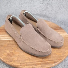 Frye and Co Driving Loafers Men's 10 Brown Suede Comfort Slip On Loafers