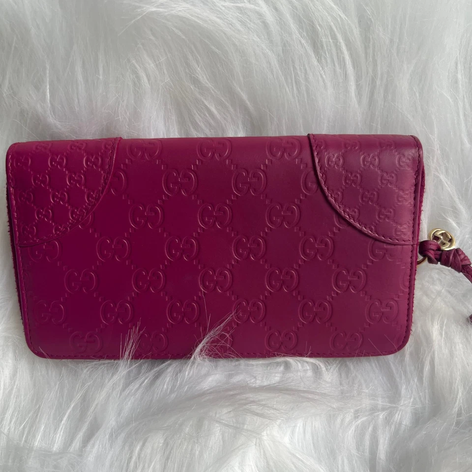 Cartera Gucci Guccissima Bree de segunda mano con cremallera alrededor púrpura Foto 2 de 4