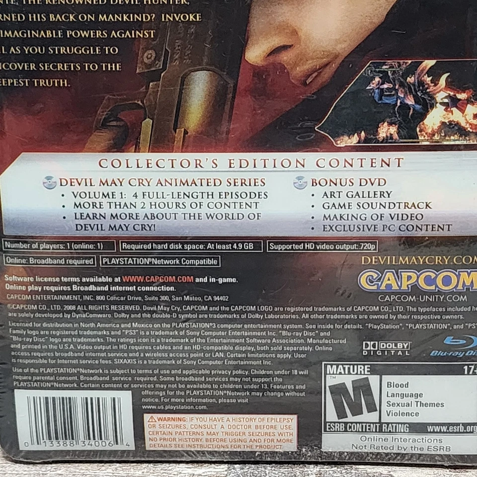 Devil May Cry 4 Collector's Edition (Sony PlayStation 3) PS3 with Seal Flaws - Image 3 of 4