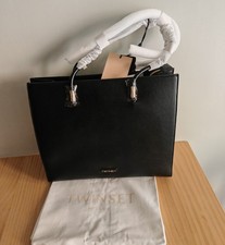 TwinsetBorsa shopper - decoratocon catena - logo - nero 1 x Taglia unica 