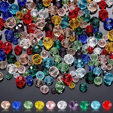 1000 Pcs Glass Beads Bulk Assorted Crystal Beads for Jewelry Making Colorful Fac