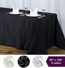6 pcs 90x156" PREMIUM Polyester RECTANGULAR Tablecloths High Quality Home Linens