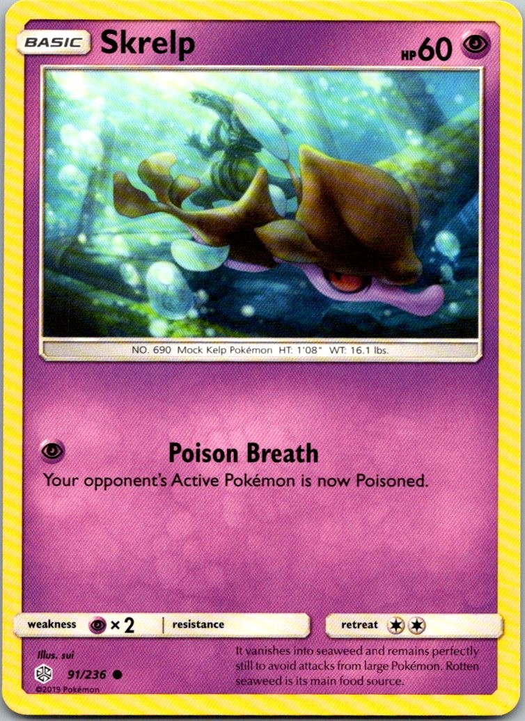 Skrelp 91/236 Cosmic Eclipse Pokemon TCG C NM
