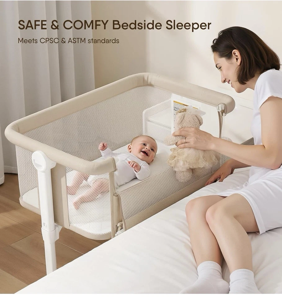 Cuna para dormir Taylorengrow Baby Bedside - Beige - caja abierta Foto 2 de 3