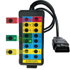 Professional OBD2 Breakout Box with LED Indicator, 16-Pin OBD2 Diagnostic Too...