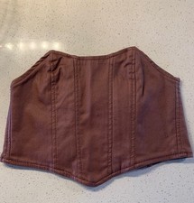 Edikted Brown Button-Up Bustier - New with Tags Size XS