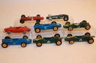 8 Vintage 1960's Matchbox / Efsi / Unknown Racing Cars FERRARI / LOTUS / B.R.M.