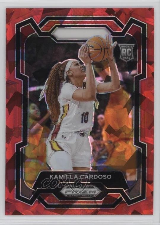 2024-25 Panini Prizm Draft Picks Red Ice Kamilla Cardoso #59 Rookie RC 1m26