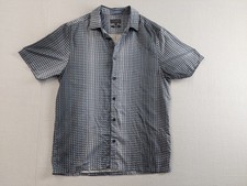 Ted Baker Men Shirt 3 Black Geometric Print Button Down Short Sleeve Regular Fit