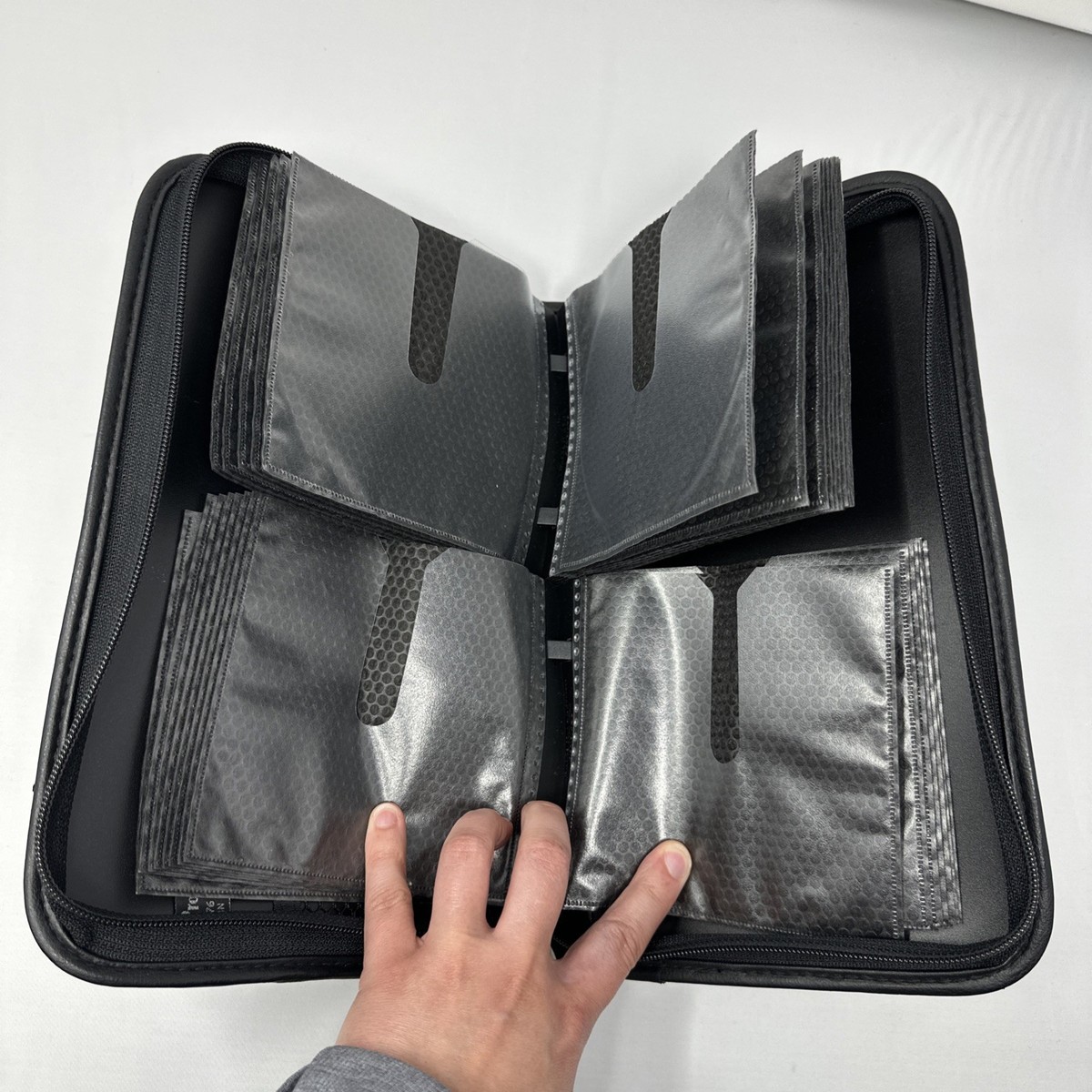 CD Projects Black 60 CD Disc Holder Soft Case Vinyl Faux Leather
