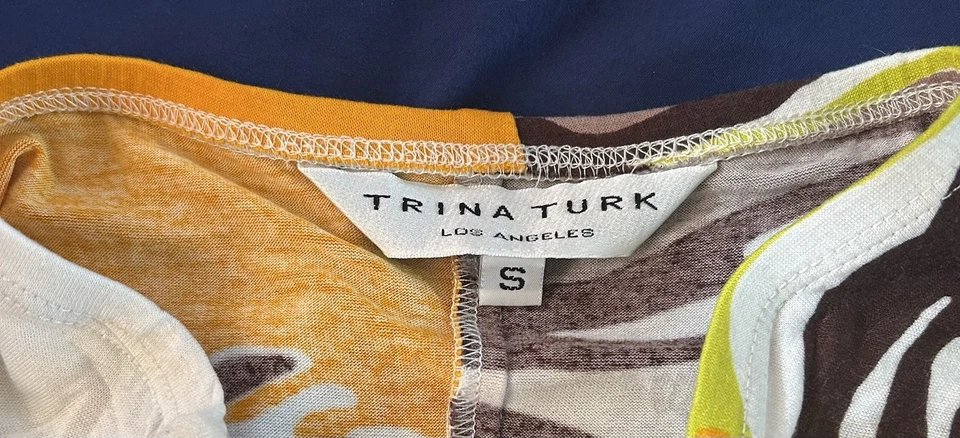 Vestido Trina Turk Y2K Color Salpicaduras Vestido Midi Halter Top Cuentas Boho Resort Talla S Foto 3 de 4