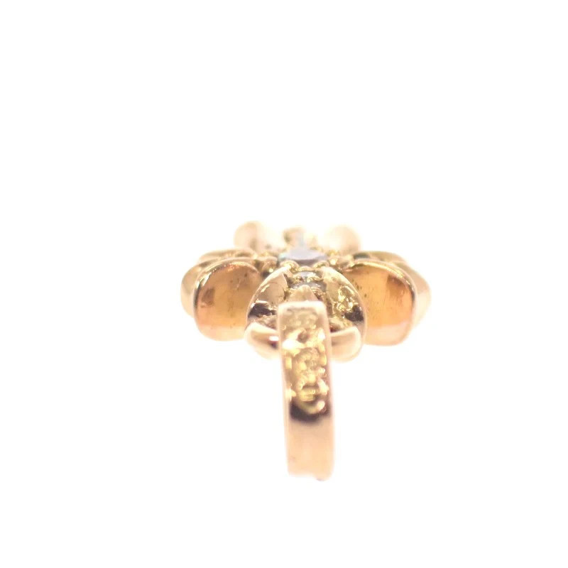 CHROME HEARTS Baby Fat Cross Charm Pendant w/ Diamond 22K Gold Men's TGIS thumbnail 5