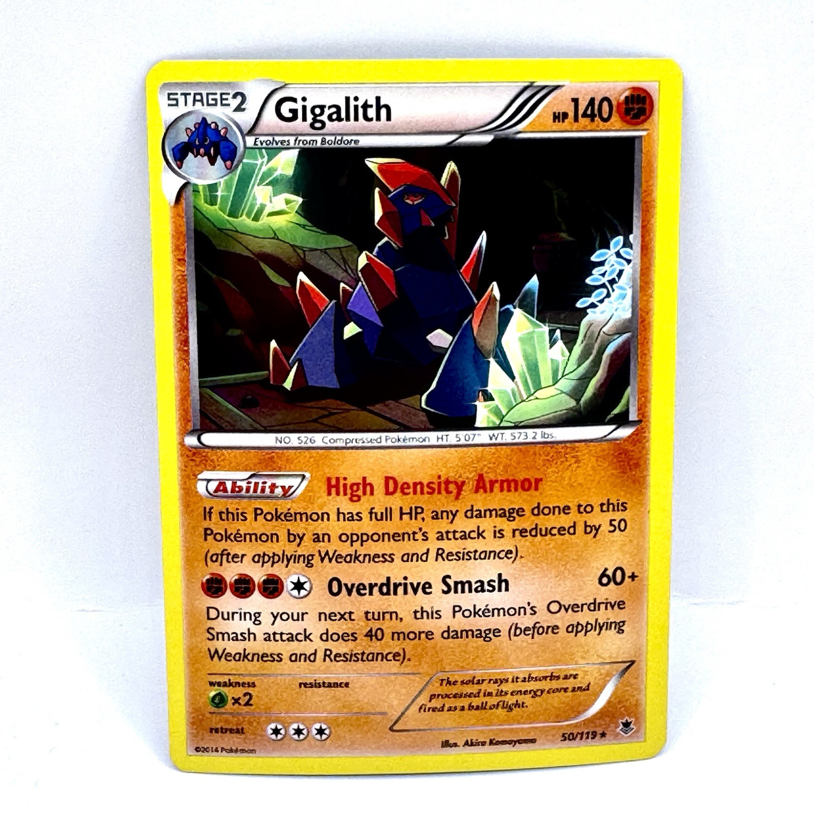 Pokemon TCG Gigalith XY Phantom Forces 50/119 Holo Rare Card LP