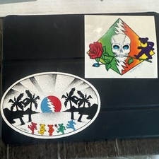 Vintage 90s Grateful Dead Jerry Garcia stickers dancing bears