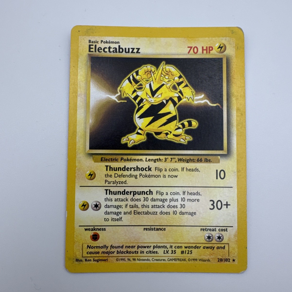 electabuzz pokemon card 1995 value Pokémon Base Set #20/102 Rare [L] Thundershock (10) Flip a coin 1st Edition Electabuzz 33/111 -