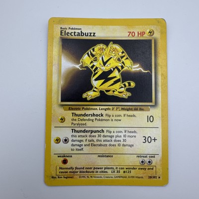 rare electabuzz pokemon card Vintage Rare - Base Set 2 Electabuzz Non-Holo Pokemon Card 24/130 main image 1