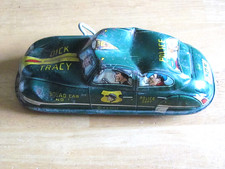 Rough Vintage Marx Dick Tracy key Windup Tin Toy Police Squad Car NO.1