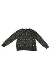 Pokemon Pikachu Youth Large Black All Over Print Crewneck Sweatshirt