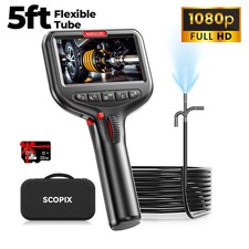 5ft! 2-Way Rotated Endoscope W/Light Industrial Articulating Borescope Camera