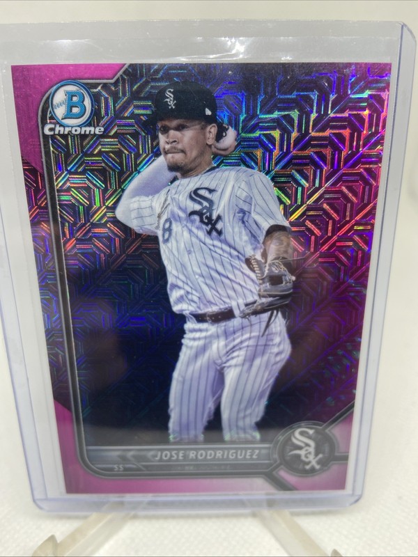 K204,359- 2022 Bowman Chrome Prospect Fuchsia Shimmer #BCP185 Jose Rodriguez/199