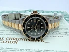 1996 Rolex Submariner 16613 /w PAPERS 18K Gold Two Tone Black Dial Automatic